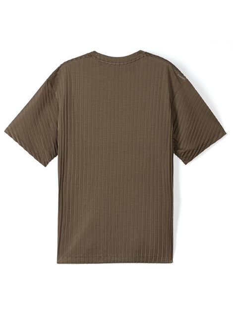 t-shirt auralite plated uomo oliva SATISFY | 1104350601