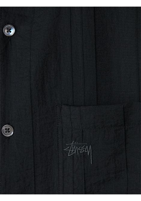 camicia pleated textured unisex nera STÜSSY | 11103830001