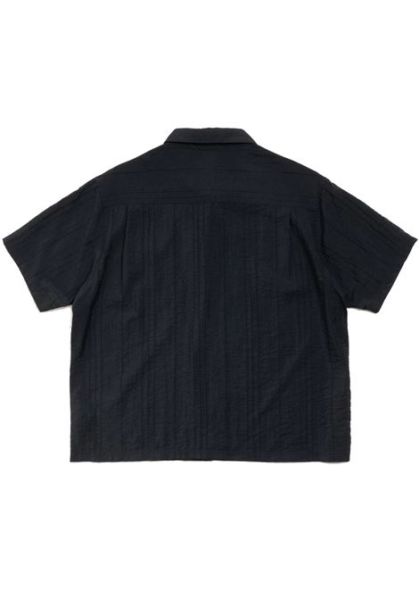 camicia pleated textured unisex nera STÜSSY | 11103830001