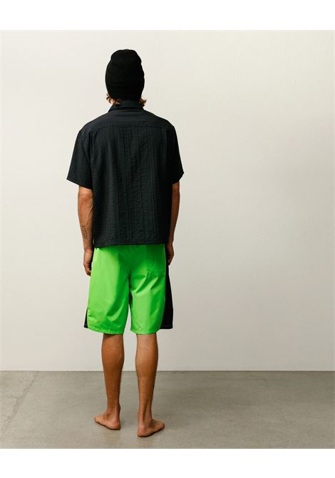 camicia pleated textured unisex nera STÜSSY | 11103830001