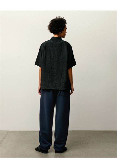 camicia pleated textured unisex nera STÜSSY | 11103830001