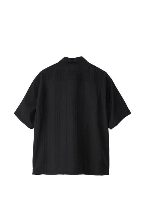 camicia pleated textured unisex nera STÜSSY | 11103830001