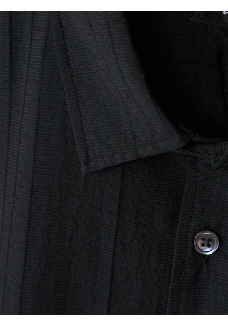 camicia pleated textured unisex nera STÜSSY | 11103830001