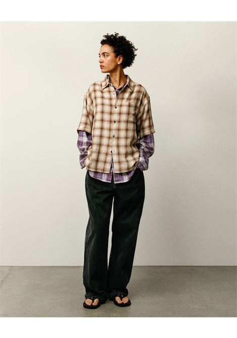 camicia liam ss plaid unisex marrone STÜSSY | 11103851001