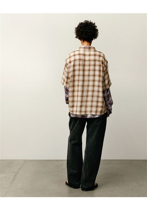 camicia liam ss plaid unisex marrone STÜSSY | 11103851001