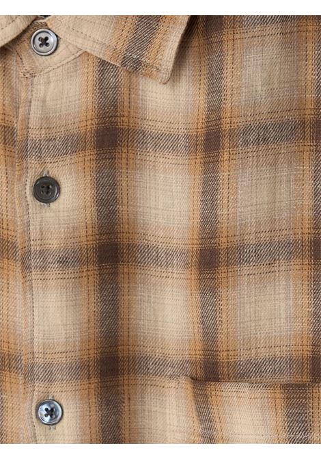 liamm ss plaid shirt unisex browm STÜSSY | 11103851001