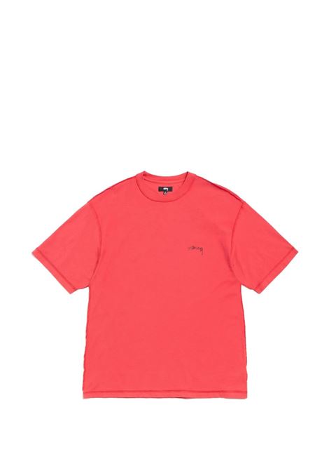t-shirt lazy ss tee unisex rossa STÜSSY | 11402832587
