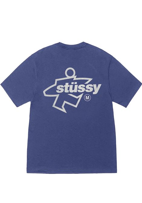 t-shirt surf size pig dyed unisex indigo STÜSSY | 19051800811