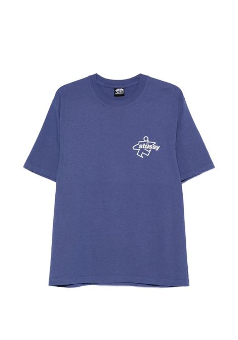 t-shirt surf size pig dyed unisex indigo STÜSSY | 19051800811