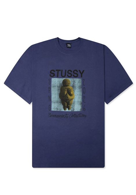 T-shirt permament collection pigment dyed unisex nera indigo STÜSSY | 19051820811