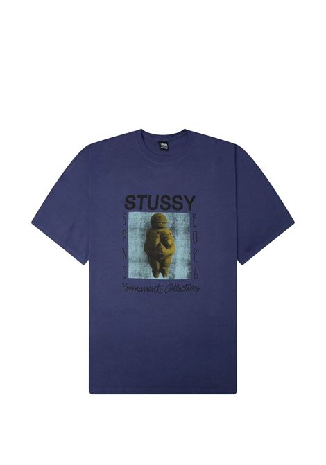 T-shirt permament collection pigment dyed unisex nera indigo STÜSSY | 19051820811