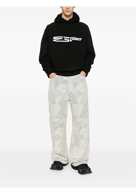 felpa stretch hoodie uomo nera STÜSSY | 19251450001