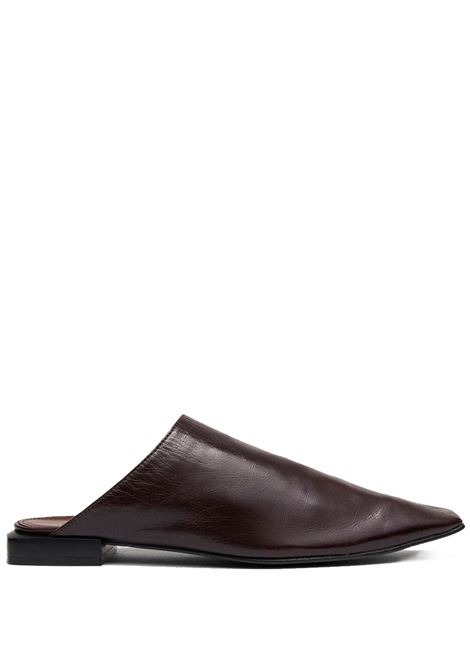 noe rift brown leather mules woman brown ALOHAS | S10107001