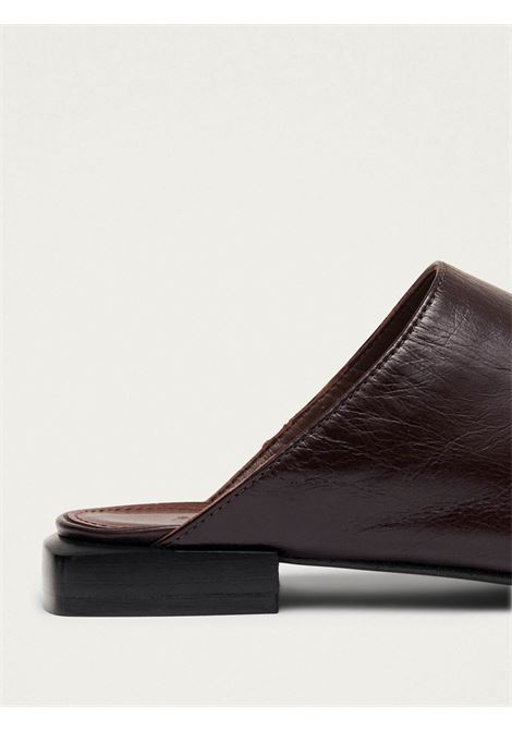 noe rift brown leather mules woman brown ALOHAS | S10107001