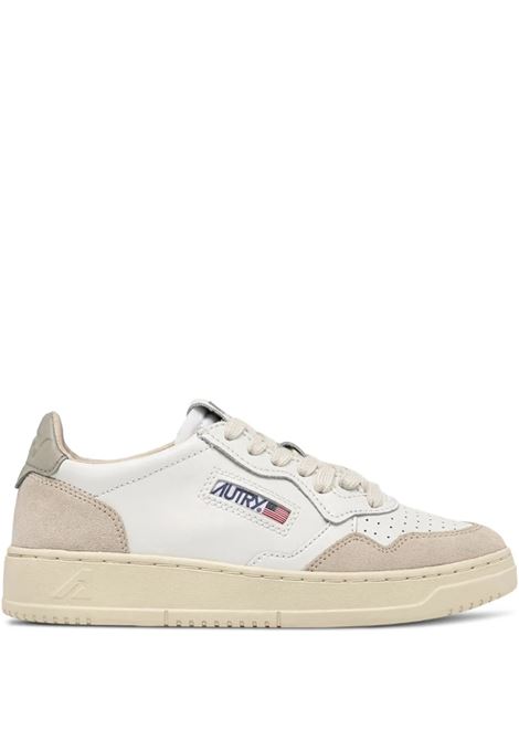 sneakers medalist low aulm ls14 uomo bianche beige e verde salvia AUTRY | AULMLS14