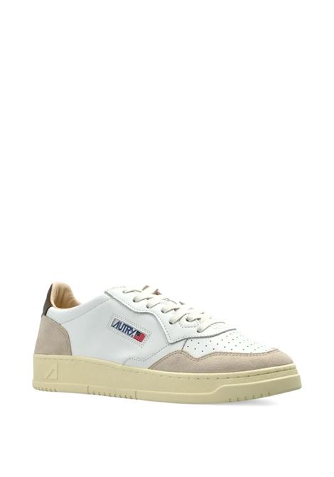 sneakers medalist low aulm ls15 uomo bianche beige e verde oliva AUTRY | AULMLS15