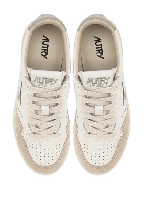 sneakers medalist low aulw ls14 donna bianche beige e verde salvia AUTRY | AULWLS14