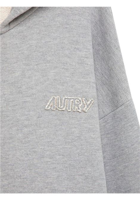 hoodie zip sweatshirt man grey AUTRY | HIPX032D
