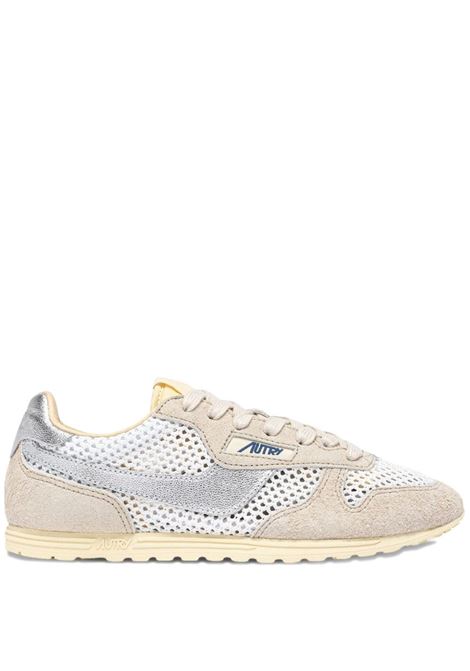 sneakers windspin low donna bianche e argento AUTRY | WSLWKD03
