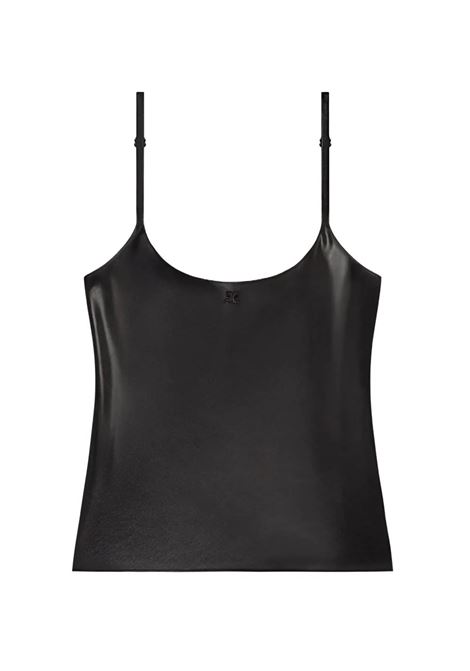 lingerie glossy top woman black COURRÈGES | 126CDE155AC00359999