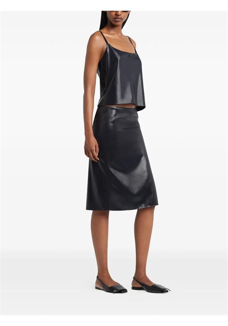 lingerie glossy top woman black COURRÈGES | 126CDE155AC00359999