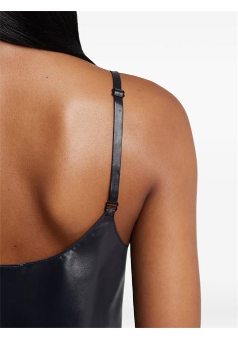 lingerie glossy top woman black COURRÈGES | 126CDE155AC00359999