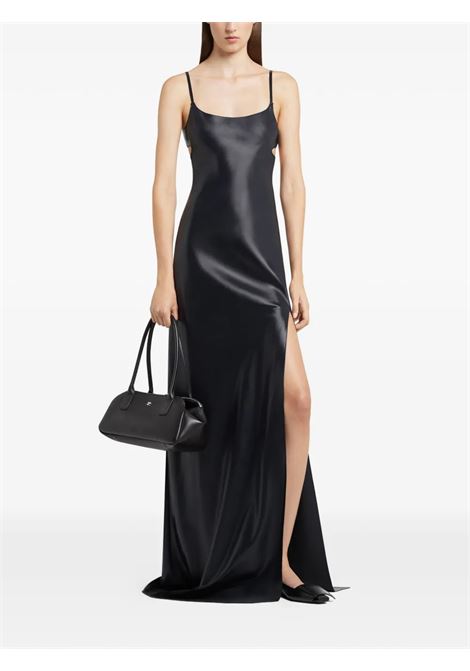 lingerie glssy long dress woman black COURRÈGES | 126CRO771AC00359999