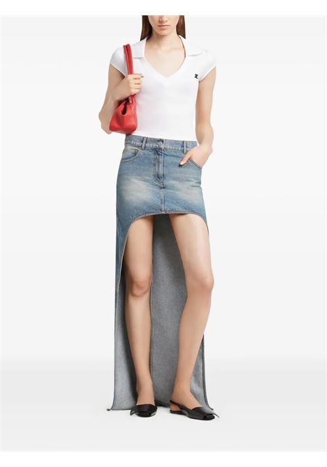 sports cropped polo woman white COURRÈGES | 126JPO057JS0195B166