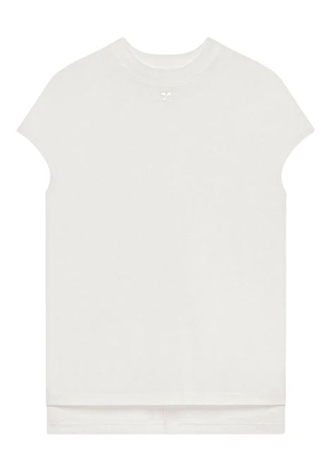 oversized t-shirt woman white COURRÈGES | 126JTS238JS02330001