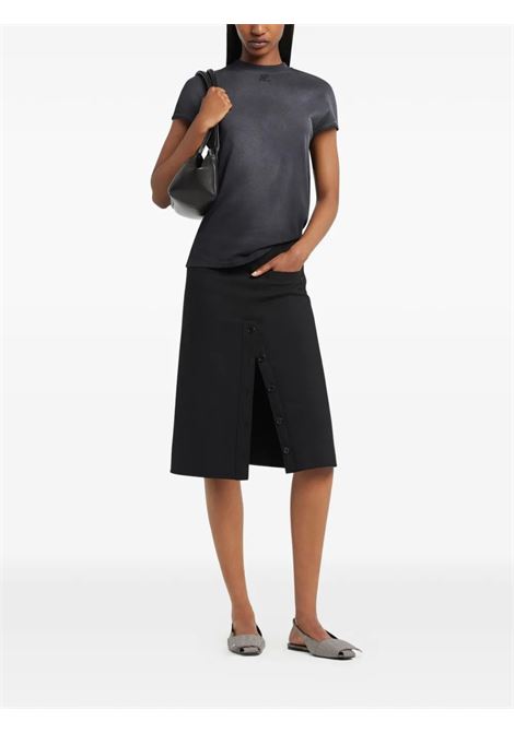 oversized t-shirt woman nera COURRÈGES | 126JTS238JS02739999