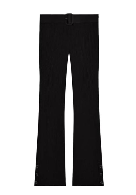 capri rib knit pants woman black COURRÈGES | 126MPA677FI00019999