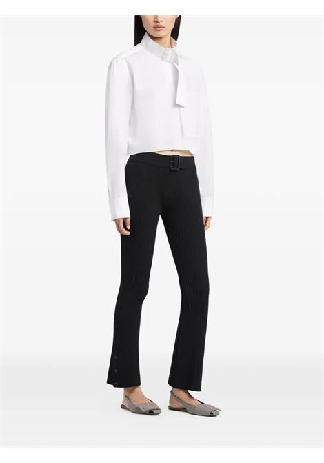 capri rib knit pants woman black COURRÈGES | 126MPA677FI00019999