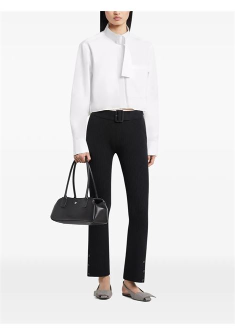 capri rib knit pants woman black COURRÈGES | 126MPA677FI00019999