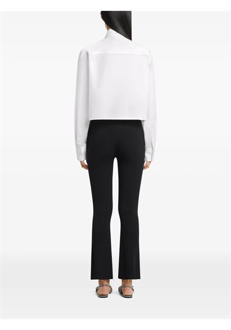 capri rib knit pants woman black COURRÈGES | 126MPA677FI00019999