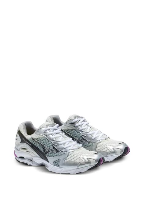 sneakers wave rider 10 uomo bianche nere e argento MIZUNO | D1GA210418