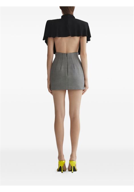 checked tailored mini skirt woman grey MUGLER | 26P1JU05811026CH090