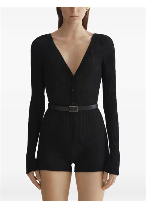 knit buttoned bodysuit woman black MUGLER | 26P2BO029011361999