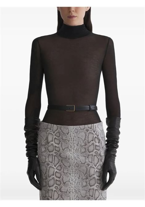 turtleneck top woman black MUGLER | 26P3TO084320311999