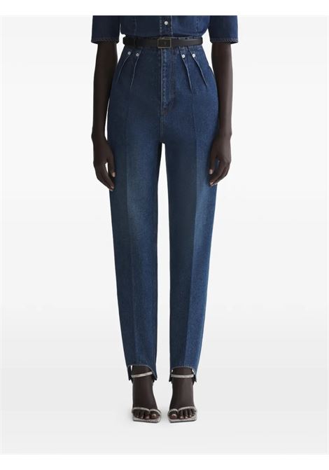 denim sigarette stirrup trousers woman blue MUGLER | 26P6PA05342116142